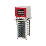 Kit - Forno Turbo Elétrico Fast Oven Prp-004 127v Vermelho + Bancada Mes-004 + 8 Assadeiras - Progás