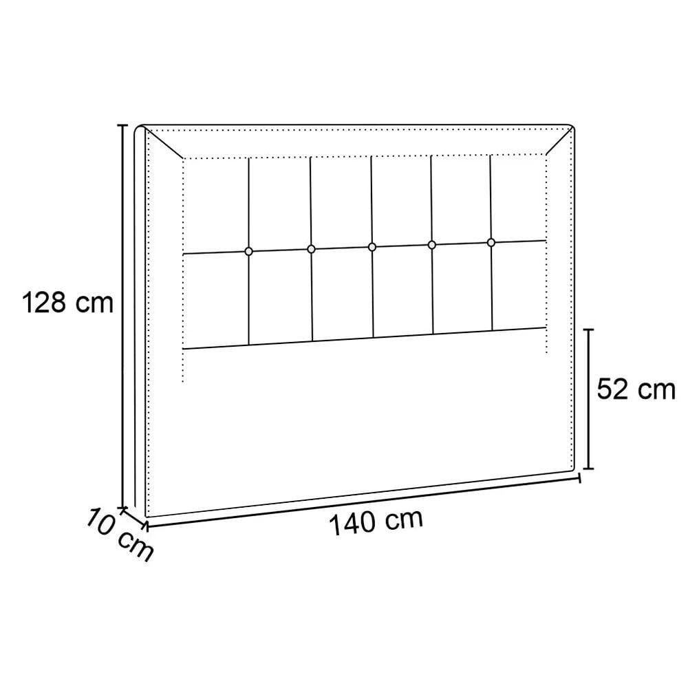 Cabeceira Cama Box Casal 140cm Paolla P02 Facto Pérola - Carrefour