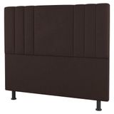 Cabeceira Cama Box Casal King Size Grace 195cm Suede Marrom