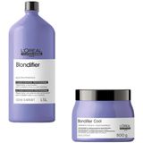 Condicionador 1,5l Máscara 500ml Loreal Blondifier Cool
