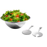 Conjunto Tigela Bolw E Pegadores Para Salada Em Inox Magppie