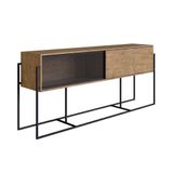 Balcão Buffet York 100cm Estrutura Preto Fosco - Vermont