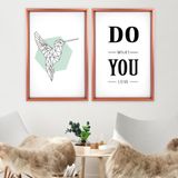 Quadro com Moldura Chanfrada Do What You Love