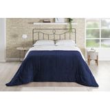 Coberdrom Casal Queen Dupla Face Felpudo Macio Sherpa Azul