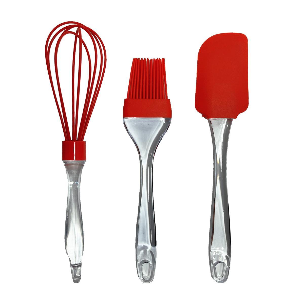 Kit Utensilio Cozinha Wincy Com 3 Peças Em Silicone Cla09261