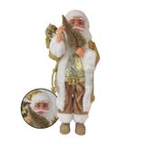 Boneco Papai Noel 45cm Natalino Natal Arvore Dourado