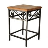 Banco Jardim Externo Ferro Madeira 45 Cm Altura