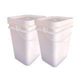 Pote Para Mantimentos De Plastico 20 Litros Kit 2 Pçs