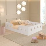 Cama Para Criança Infantil Casal Helena Branca Branco