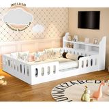 Cama Montessoriana Helo Com Nicho Branco Branco