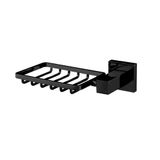 Saboneteira Para Banheiro Em Metal Stylos Preto Fosco