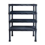 Estante Atena Rattan Lateral 4 Níveis Preta Desmontável