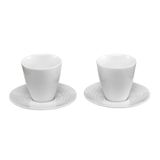 Conjunto 2 Xícaras Pires Café Porcelana 80ml Luxo Magppie