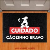 Tapete Capacho Pet - Cuidado Cãozinho Bravo Cachorro