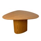 Mesa De Jantar Cone Orgânica 140x144cm Tampo Freijó Base Freijó Cor Marrom
