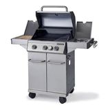 Churrasqueira Gás Completa Em Aço Inox 3 Queimadores Premium