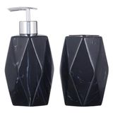 Kit Banheiro Lavabo Pia Decorado Moderno Organizador 2 Peças