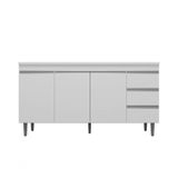 Balcão Gabinete De Pia Andréia 150cm Branco S/ Tampo