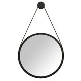Espelho Redondo 54 Cm Com Alça Adnet B01 Escandinavo Preto
