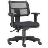 Cadeira Giratória Zip L02 Escritório Crepe Preto