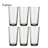 Jogo De Copos Em Vidro Long Drink 6 Peças 264ml Transparente