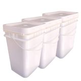 Balde Para Lixo Hospitalar Retangular 20l 3 Pcs