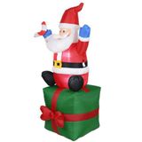 Papai Noel Decoracao Natal Caixa Inflavel 1 Metro E 80cm