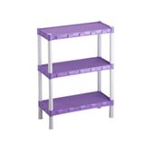 Estante Modular Lilás Com 3 Prateleiras Plástico Agraplast