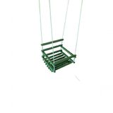 Balanço Gangorra Infantil Madeira 40x35 Verde Suporta 80kg
