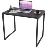 Mesa Para Escritório Estilo Industrial 90 Cm Preto Onix