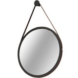 Espelho Redondo 67cm Com Alça Adnet B01 Escandinavo Preto