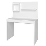 Mesa Para Escritório Escrivaninha Com Painel First Branco