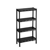 Estante Modular Preta Com 4 Prateleiras Organizadoras