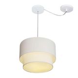 Pendente Duplo Cilíndrico Desvio Md-4358 30x25 Bivolt Branco