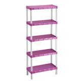 Estante Modular Rosa Plástico 5 Prateleiras Agraplast
