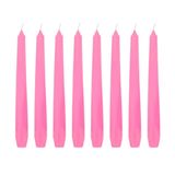 Kit 10 Velas Castiçal Rosa Lisa 20 Cm Candelabro Velitas