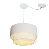 Pendente Duplo Cilíndrico Desvio Md-4359 40x35 Bivolt Branco