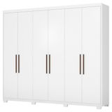 Guarda Roupa Casal 6 Portas Com Pes 63370pe Sumatra Branco Demobile Branco