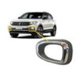 Moldura Grade Milha Cinza Aro Cromado T-cross 2021