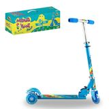 Patinete Infantil Menino Azul 3 Rodas Luzes Led 50kg