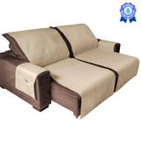 Capa Protetora Para Sofa Retratil Impermeável 2,20m Bege