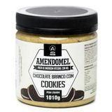 Pasta de Amendoim Integral Chocolate Branco c/ Cookies 1kg - Amendomel