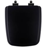 Assento Sanitário Poliéster Soft Close Boss Onix (preto Fosco) Para Vaso Incepa Com Ferragem Preta