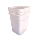 Balde P Lixo Organico 20l Retangular - Kit 04 Pçs