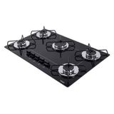 Fogão Cooktop Tedge 5 Bocas Ultra Chama Preto 127v/220v