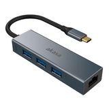 Hub Usb-c - 3 X Usb 3.1 - 1 X Rj45 - Akasa Ak-cbca20-18bk