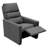 Poltrona Do Papai Reclinável Ravena Suede Cinza - Speciale Home Cinza