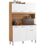 Cozinha Compacta 6 Portas Iris 91621 Amendola Branco Demobile Amendola Branco