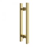 Puxador Duplo para Porta em Inox Dourado GO5160 Gold Ducon Metais Ouro