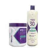 Pó Ativador Hidratante Azul + Ox 30 Vol Vloss Discolor Fast